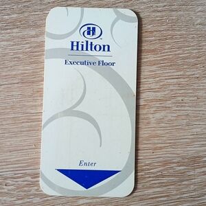 Hilton Hotel Room Key Photo Card Memorabilia Travel Collectible Executive Floor